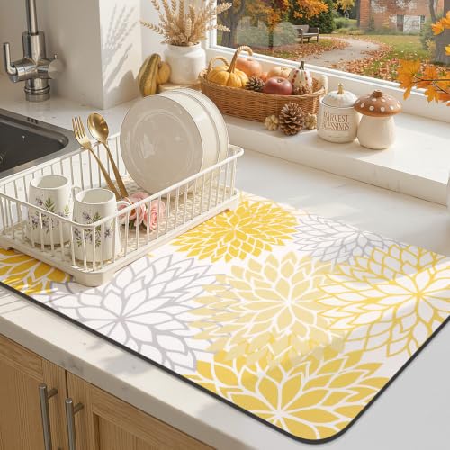 Fall Dish Drying Mat