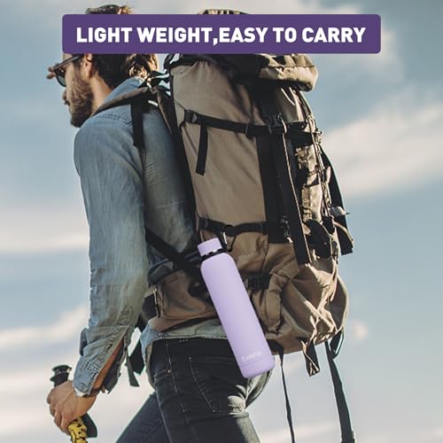 Slim Insulated Water Bottles for Travel 25oz with Clip