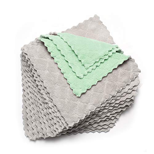12 Pack Microfiber Dish Cloths for Kitchen Washing Dishes (12 Count)
