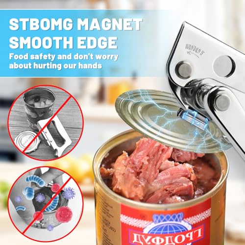 Manual Heavy Duty Crank Commercial Can Opener Cozy Long Handles
