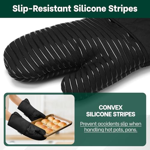 Heat Resistant 500°F Kitchen Oven Mitts 2 (2 Count)