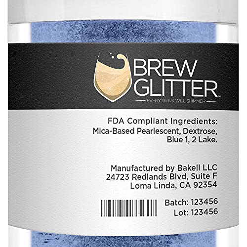 Sky Blue BREW GLITTER Edible Glitter For Drinks