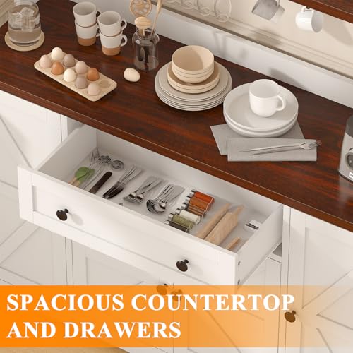 Hutch Storage Buffet Cabinet with Drawers