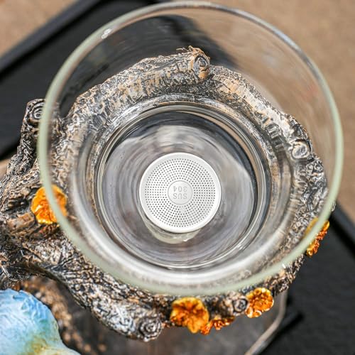 Glass Kungfu Teapot Set Tea maker with Infuser Semi Automatic Tea Set