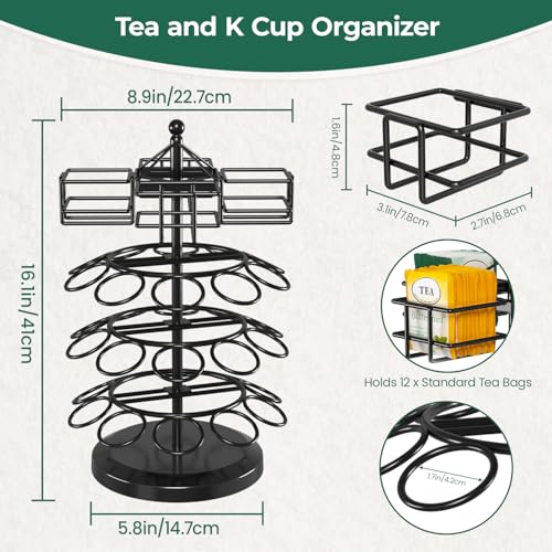 K Cup Holder Coffee Pod Organizer Carousel for Countertop