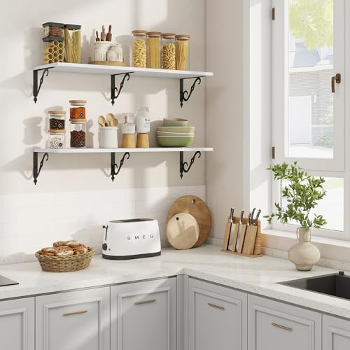 12 Inch Deep Floating Shelves for Wall (2 Count)