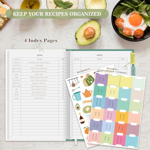 Blank Recipe Book Cookbook for 70 Recipes