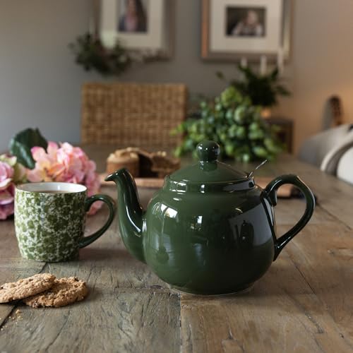 Farmhouse 4 Cup Ceramic Teapot with Removable Infuser and Lid