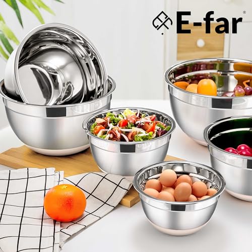 Stainless Steel Mixing Bowls with Lids Set (13 Count)
