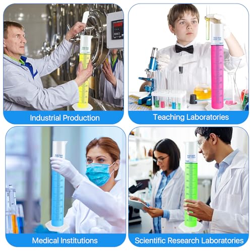 4 Packs 500ml Plastic Graduated Cylinder