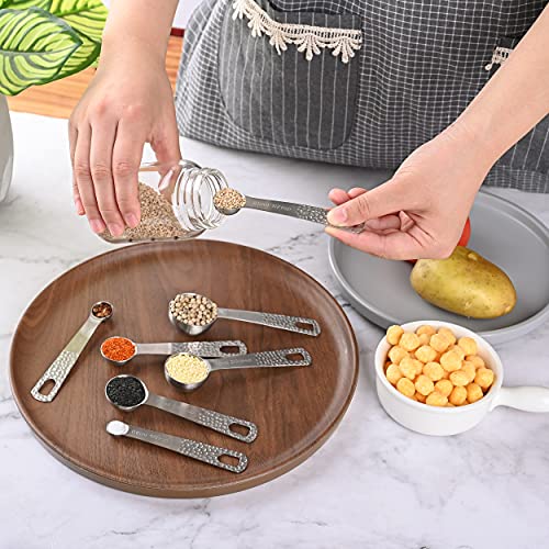 18 8 Stainless Steel Measuring Cups and Spoons Set 14 for Baking & Kitchen