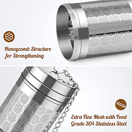 2 Pack 304 Steel Fine Mesh Tea Infusers for Loose Leaf Tea
