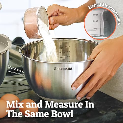 Premium Mixing Bowls With Lids Set (5 Count)