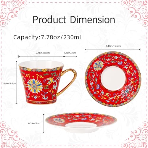 Tea Cup and Saucer (2 Count)