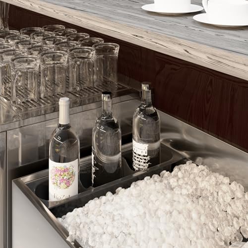 16 in. x 5.5 in. Plastic Ice Bin Bottle Holder Insert