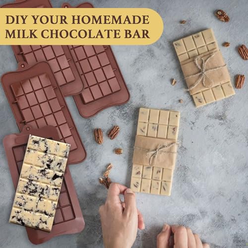 Chocolate Bar Molds Silicone Classic 4 Pack (4 Count)