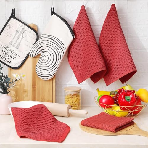 100% Cotton Waffle Weave Kitchen Dish Cloths 24 (24 Count)