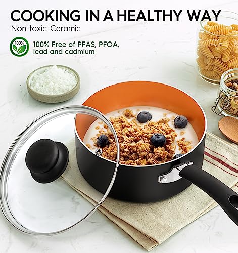3 Quart Nonstick Sauce Pan with Lid