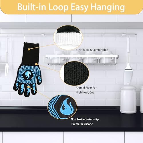BBQ Gloves 1472F Heat Resistant Non (2 Count)