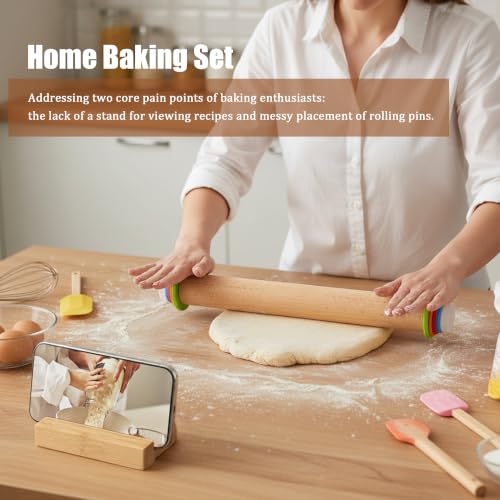 Adjustable Rolling Pin with Thickness Rings