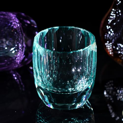 Crystal Whiskey Glasses Set of 2 Hand Blown Old Fashioned Glasses (2 Count)