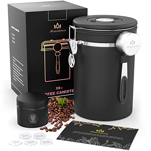 Coffee canister set for ground coffee with Date Tracker Travel Coffee jar