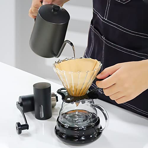 Coffee Set Coffee Dripper Server Glass Sharing Pot Pour Over Coffee Kettle Coffee Grinder Coffee Maker Set for Home Outdoor