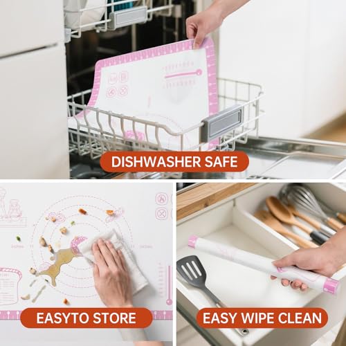 Non Slip Silicone Baking Mat With 10 Useful Recipes