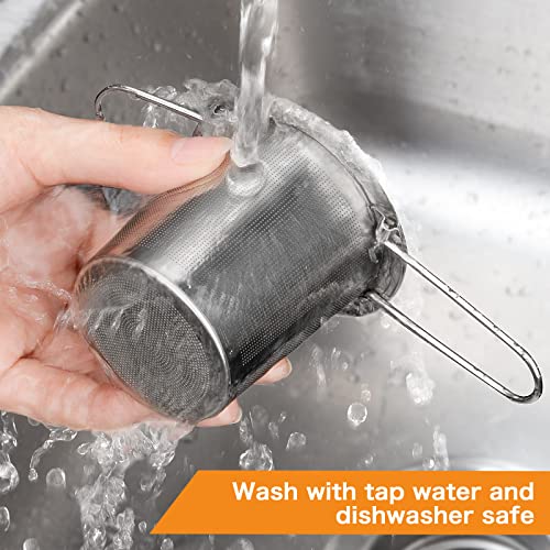 Tea Infuser Evmliy Stainless Steel Tea Strainer Sitting in Mugs