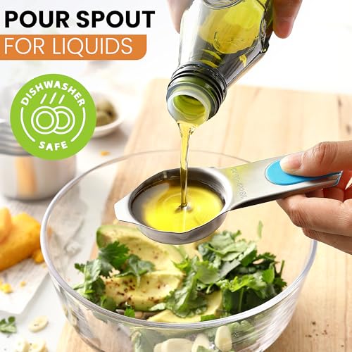 Magnetic Stainless Steel Measuring Cups Set of 7 Patented (7 Count)
