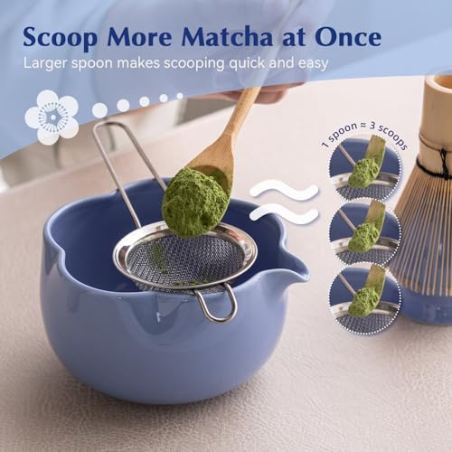 Matcha Set 8Pcs Floral Ceramic Matcha Kit with Matcha Whisk