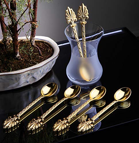 Decorative Zamac Tea Spoons Set (6 Count)
