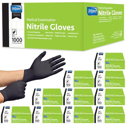 Black Nitrile Gloves (1000 Count)