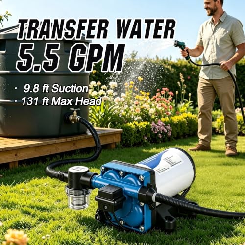 110V RV Water Booster Transfer Pump