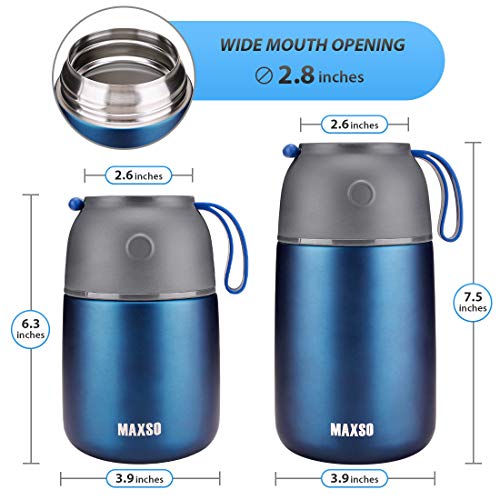 Insulated Thermo Food Jar for Hot & Cold Food for Kids Adult (2 Count)
