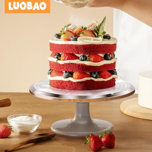 12 Inch Cake Turntable Decorating Stand with Aluminum (25 Count)