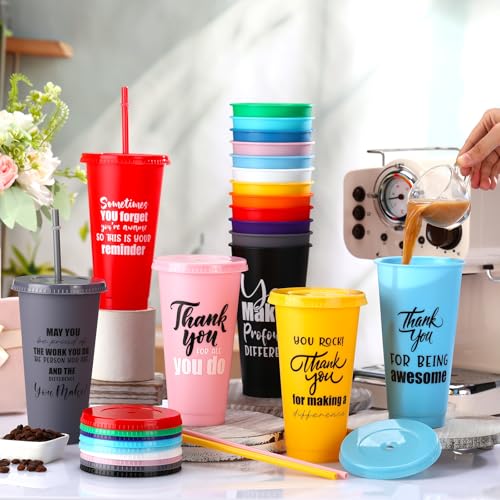 24 Pcs Housekeeping Employee Appreciation Gift Tumblers Bulk 24oz (24 Count)