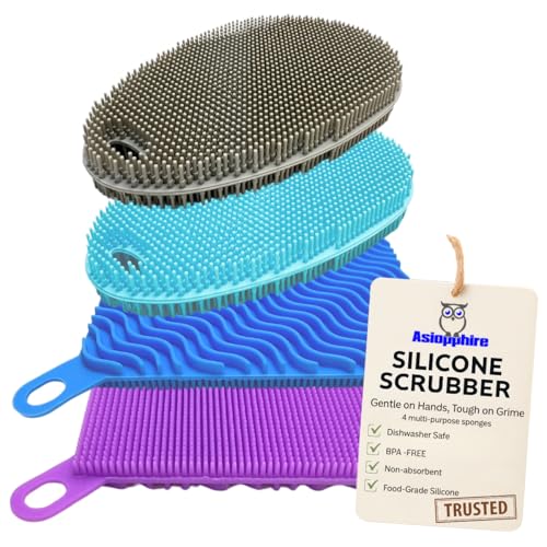 Silicone Sponges for Dishes (4 Count)