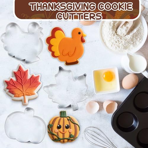3 Pcs 8 Inch Thanksgiving Cookie Cutters (3 Count)