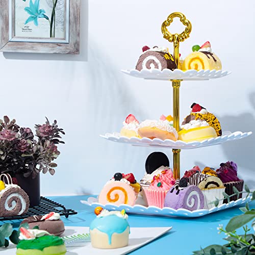6 Sets of 3 Tier Tea Party Cupcake Stand (18 Count)