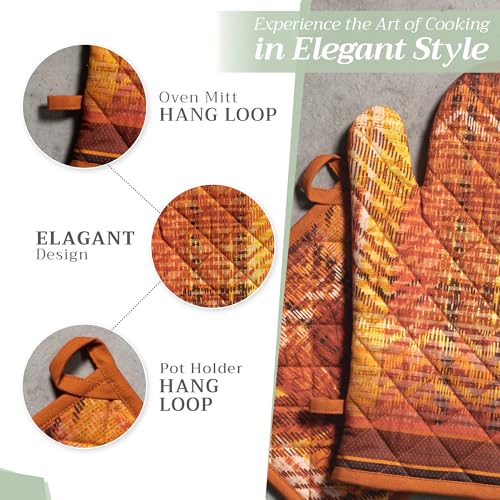 100% Cotton Oven Mitt & Pot Holder Set (2 Count)