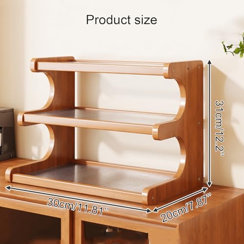 3 Tier Wooden Mug Holder Countertop