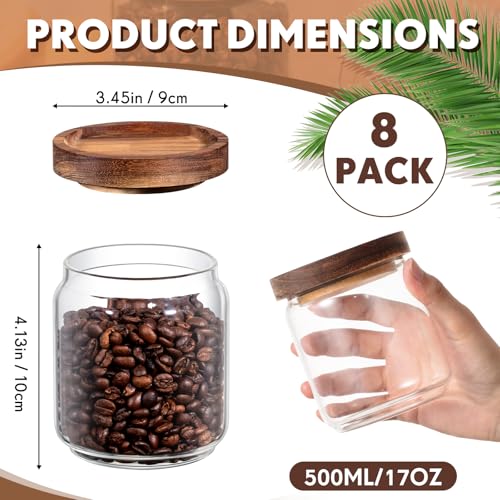 8 Pack Glass Containers Canister Set (8 Count)