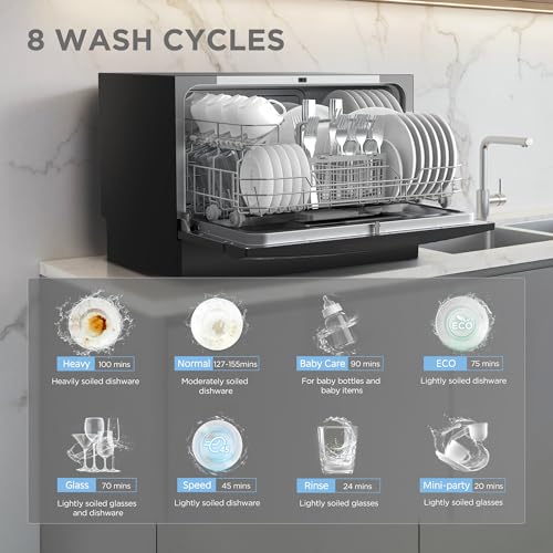 COMFEE’ Countertop Dishwasher