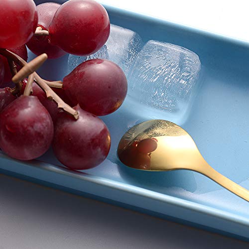 8 Pack Elegant Gold Leaf 4.7" Espresso Spoons (8 Count)