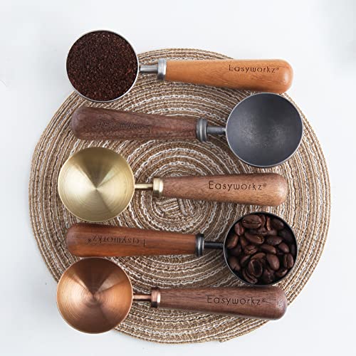 Retro Stainless Steel Coffee Spoon With Black Walnut Handle
