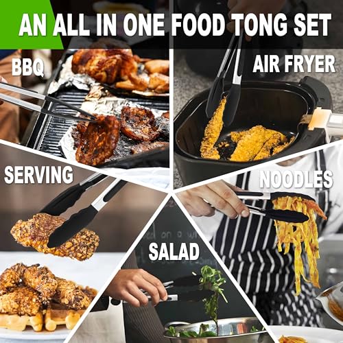 Non Stick Silicone Locking Tong Set of 3 (3 Count)
