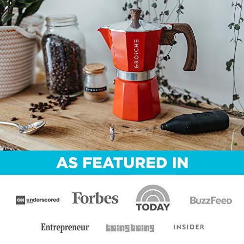 Milano Stovetop Espresso Maker Moka Pot 9 espresso Cup 15.2 oz Red