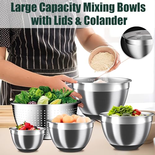Mixing Bowls with Airtight Lids Set (8 Count)