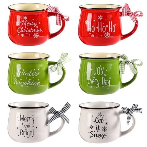 6PCS Christmas Coffee Mugs Set